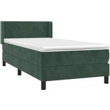vidaXL Box spring krevet s madracem tamnozeleni 80 x 200 cm baršunasti | shoptok.hr