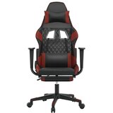  Gaming stol z oporo za noge črno in vinsko rdeče umetno usnje, (21152274) | Shoptok.si