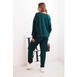Kesi Włoski Women's butter set with fringes on the sleeves teal | shoptok.hr