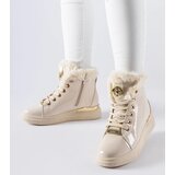Gemre Beige sneakers lined with fur Lubriano | Shoptok.si