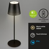 BRILO KIKI LED punjiva stona lampa sa dodirom LED/2,6W/5V IP44 2600 mAh crna | Eponuda.com