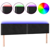 vidaXL LED posteljno vzglavje črno 180x5x78/88 cm žamet | Shoptok.si