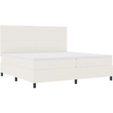  Krevet s opruga kutije s uzglavljem Krema i bijela 200 x 200 cm | shoptok.hr