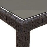 vidaXL stol za objedovanje u vrtu Smeđa 250x100x75 cm Poliratan | shoptok.hr