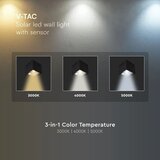  Solarna LED zidna svetiljka sa senzorom LED/9W/3,7V 3000/4000/5000K IP65 2600mAh crna | Eponuda.com