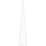 vidaXL akrilni okrasni LED stožec hladno bel 90 cm | Shoptok.si