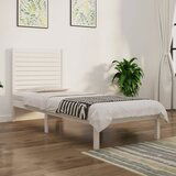  The Living Store Posteljni okvir bel iz trdnega lesa 75x190 cm - Posteljni Okvir, (21528930) | Shoptok.si