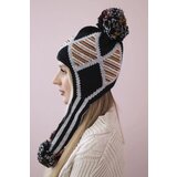 Kesi Women's cap with long ears Eunika K322 black+gray | shoptok.hr