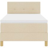 Box Spring Krevet s Madracem Krem 90x190 cm Tkanina | shoptok.hr