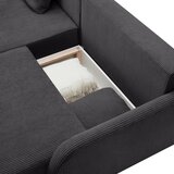 CARRYHOME SEDEŽNA GARNITURA, rebrasti žamet antracit | Shoptok.si
