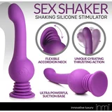Tresoči silikonski stimulator vijoličen