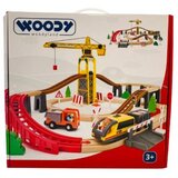  Drvena igračka set vlak s kranom | Shoptok.si
