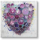  Slikana slika na platnu srce 60x60 cm Cene