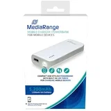 Mobilni punjač I Powerbank, s LED svjetiljkom, 5.200mAh, bijelo-sivo , MR751