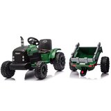 Lean Toys Akumulatorski traktor s prikolico temno zelena 24 V | Shoptok.si
