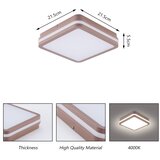  Brilagi -LED Spoljašnje plafonsko svetlo BENE LED/18W/230V 21,5x21,5 cm braon IP54 | Eponuda.com