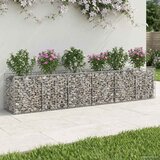  Gabionski uzdignuti krevet 2 pcs Srebrna | shoptok.hr