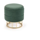 Halmar Tabure MINTY prečnika 37 cm zelena/zlatna Cene
