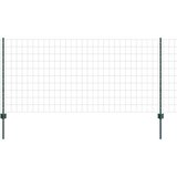 Euro ograda s postom 10 x 1 m Čelik premazan PVC-om Zelena | shoptok.hr