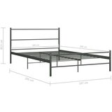  Za krevet sivi metalni 160 x 200 cm | shoptok.hr