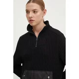 Hugo Bombažen pulover črna barva, 50516618