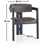 Hanah home Trpezarijska stolica 58x76x49cm Crno-antracit | Eponuda.ba