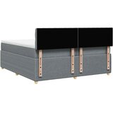  Krevet s oprugama i madracem svjetlosivi 200 x 200cm od tkanine | shoptok.hr