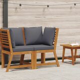  Modularna kutna sofa s tamnosivim jastucima bagremovo drvo | Eponuda.com