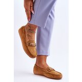 Boto Classic Suede Loafers With Embellishment Camel Amera | Shoptok.si