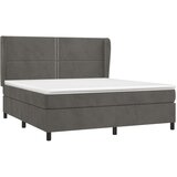  Krevet s oprugama i madracem tamnosivi 160x200 cm baršunasti | shoptok.hr