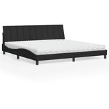 Krevet s madracem Hanko crni 200x200 cm baršunasti | Eponuda.ba