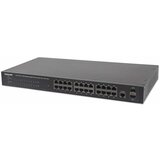 Intellinet 24-Port Gigabit Ethernet PoE+ Web-Managed Switch with 2 SFP Ports, 24 x PoE ports, IEEE 802.3at/af Power over Ethernet (PoE+/PoE), 2 x SFP, Endspan, 19" Rackmount | shoptok.hr