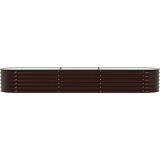vidaXL Dvignjeno Vrtno Ležišče Rjava Pocinkano jeklo 320 x 80 x 44 cm | Shoptok.si