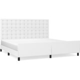  Okvir za krevet s uzglavljem bijeli 200x200 cm od umjetne kože | Eponuda.com