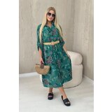 Kesi Viscose dress with belt dark green | ePonuda.com