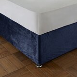 Catherine Lansfield Plava navlaka za okvir kreveta s gumom od samta 152x198 cm Kingsley – | shoptok.hr