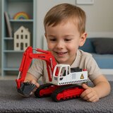 Metalni gusjenični bager s pomičnom okretnom žlicom, kabinom, svjetlima, zvukovima | shoptok.hr
