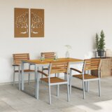  Set za blagovanje od 5 dijelova čvrsto drvo akacije i metal | shoptok.hr