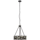 Premier Housewares Kovinska viseča svetilka s steklenim senčilom ø 46 cm Waldorf – | Shoptok.si