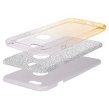  Silikonski ovitek z bleščicami Bling 2v1 za Huawei P20 - srebrno zlat | Shoptok.si