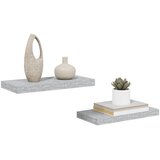  Plutajuće zidne police 2 kom boja betona 50 x 23 x 3,8 cm MDF | shoptok.hr