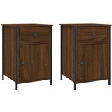  Noćni ormarići 2 kom boja smeđeg hrasta 40x42x60 cm drveni | shoptok.hr