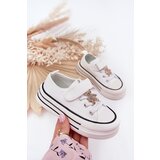Boto Girls Sneakers With Teddy Bear White Solena | shoptok.hr
