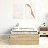  Okvir kreveta boja hrasta sonome 75x190 cm mali za jednu osobu | shoptok.hr