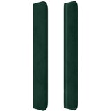 Uzglavlje s ušima tamnozeleno 83x16x118/128 cm baršunasto | shoptok.hr