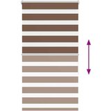 vidaXL Zebra senčilo rjave 85x150 cm tkanina širina 80,9cm poliester | Shoptok.si