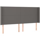 Maison Chic vzglavna omarica - nočna omarica - posteljna omarica z ušesi sivo 163x16x118/128 cm umetno usnje, (21709574) | Shoptok.si