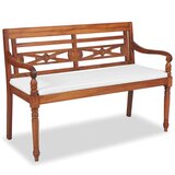 BATAVIA klupa s jastucima 120 cm tikovina | shoptok.hr
