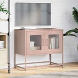 vidaXL TV omarica roza 68x39x60,5 cm Hladno valjano jeklo | Shoptok.si