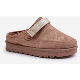 Boto Ladies Warm Slippers On Platform Brown Azida | Shoptok.si